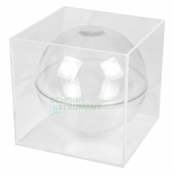 Combination of Cube and Sphere (Transparent)